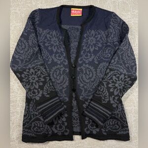 OLENNA Vintage Wool Norway Nordic Button Down Cardigan Sweater Women Size M